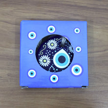 Decorative Evil Eye Wall Hanging Nazar Protector Charm with Beads, Wind Chime (1 Pc)