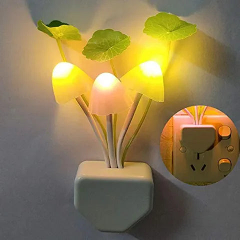Fancy Color Changing Led Mushroom Night Light Kids Beautiful Color Led Illumination Automatic Onoff Light Sensor Night Lamp